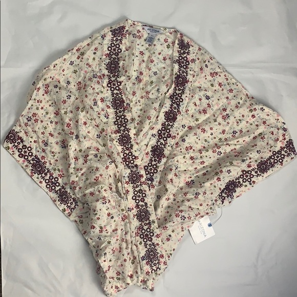 Arizona Jean Co Kimono XS-S Floral Embroidered - Picture 6 of 7